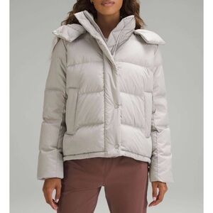 LULULEMON NWOT Heathered Natural Ivory Wunder Puff Jacket